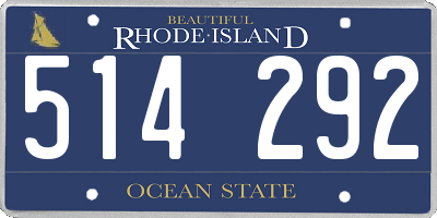 RI license plate 514292
