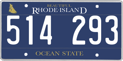 RI license plate 514293