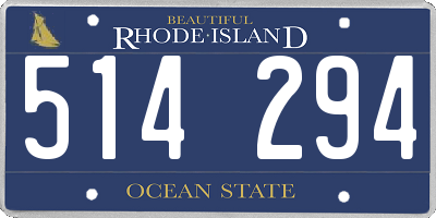 RI license plate 514294