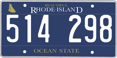 RI license plate 514298