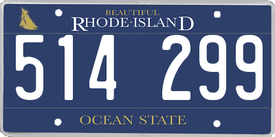 RI license plate 514299