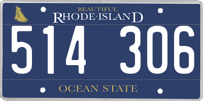 RI license plate 514306