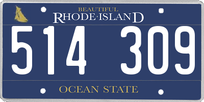 RI license plate 514309