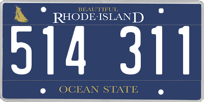 RI license plate 514311