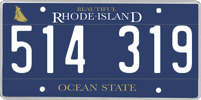 RI license plate 514319