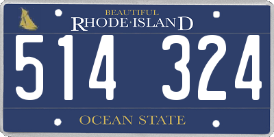 RI license plate 514324