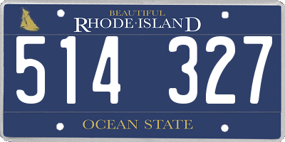 RI license plate 514327