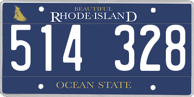 RI license plate 514328