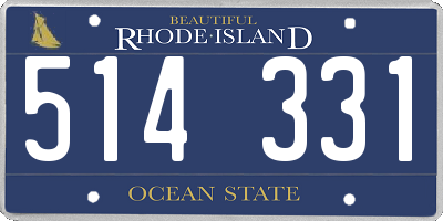 RI license plate 514331