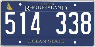 RI license plate 514338