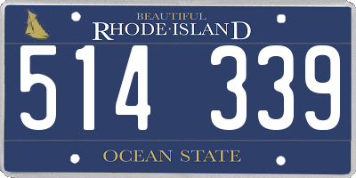 RI license plate 514339