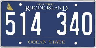 RI license plate 514340