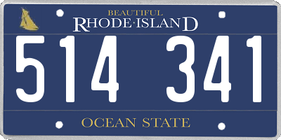 RI license plate 514341