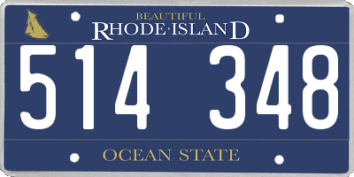 RI license plate 514348