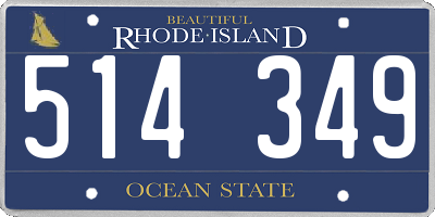 RI license plate 514349