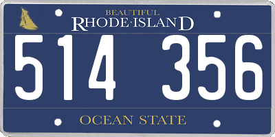 RI license plate 514356
