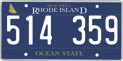 RI license plate 514359