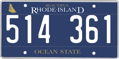RI license plate 514361