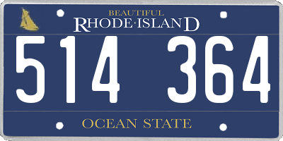 RI license plate 514364