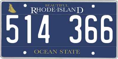RI license plate 514366