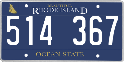 RI license plate 514367