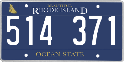 RI license plate 514371