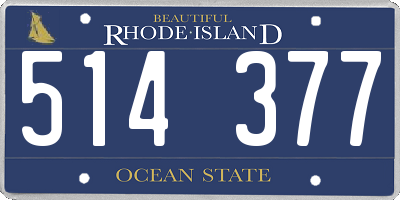 RI license plate 514377