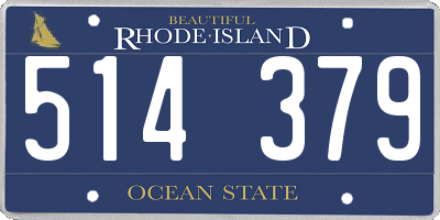 RI license plate 514379