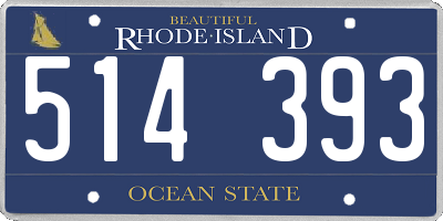 RI license plate 514393
