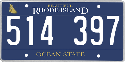 RI license plate 514397