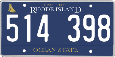RI license plate 514398
