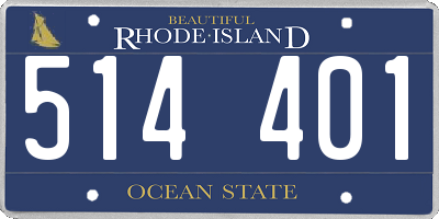 RI license plate 514401
