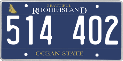 RI license plate 514402
