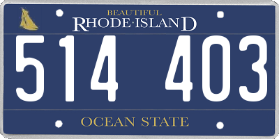 RI license plate 514403