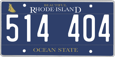 RI license plate 514404