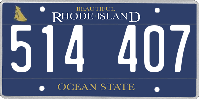 RI license plate 514407