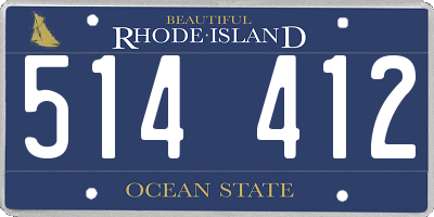 RI license plate 514412