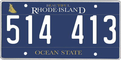 RI license plate 514413