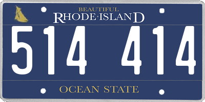 RI license plate 514414