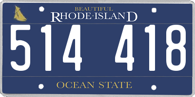 RI license plate 514418