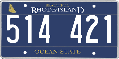 RI license plate 514421