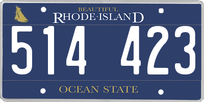 RI license plate 514423