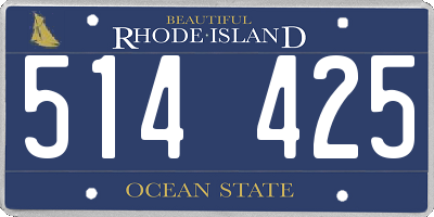 RI license plate 514425