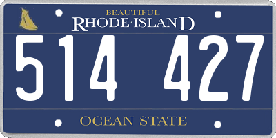 RI license plate 514427