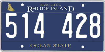 RI license plate 514428