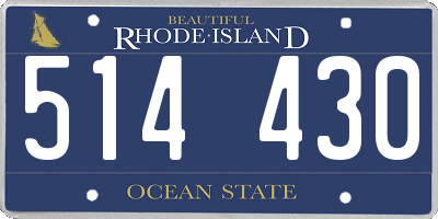 RI license plate 514430