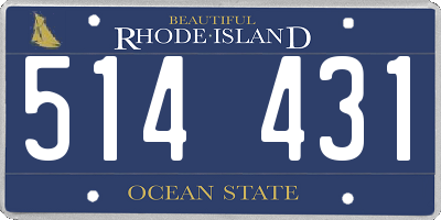 RI license plate 514431