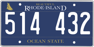 RI license plate 514432