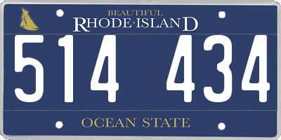 RI license plate 514434