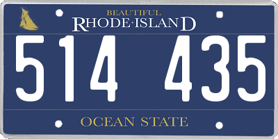 RI license plate 514435